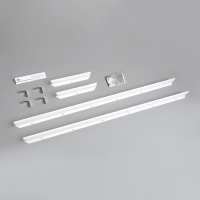 5x LED Panel Aufbaurahmen 120x30cm Steckrahmen Aufputzrahmen Montagerahmen Schraublos Weiß