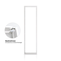 2x LED Panel 120x30 Neutralweiß 4000K 36W PMMA UGR19 Steck-Aufbaurahmen PLs3.0