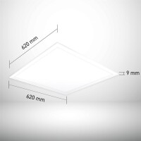 5x LED Panel 62x62 Neutralweiß 5000K 40W CRI90 PLs3.0