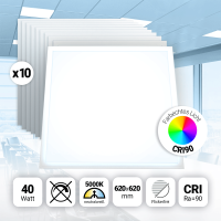 10x LED Panel 62x62 Neutralweiß 5000K 40W CRI90...