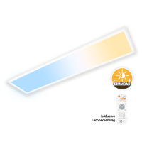 LED Panel 120x30 cm 3CCT 3000K-4000K-6000K 40W dimmbar TUYA Fernbedienung Slim Alu PLs3.0