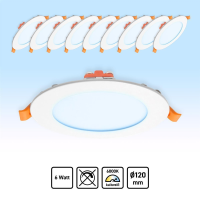 10x LED Einbaustrahler 6W Einbauspot Kaltweiß...