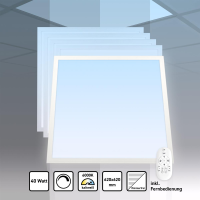 5x LED Panel 62x62 Tageslichtweiß 6000K 40W dimmbar...