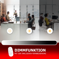 5x LED Panel 62x62 Neutralweiß 4000K 40W dimmbar Fernbedienung Slim Alu PLe2.2