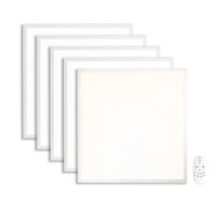 5x LED Panel 62x62 Neutralweiß 4000K 40W dimmbar mit Fernbedienung PLe2.2
