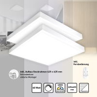2x LED Panel 62x62 Neutralweiß 4000K 40W dimmbar...
