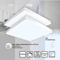 2x LED Panel 62x62 cm Neutralweiß 5000K 40W dimmbar...