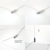LED Panel 120x30 3CCT 3000K-4000K-6000K 40W dimmbar 2,4G mit Fernbedienung mit Drahseil-Aufhängeset PLs3.0