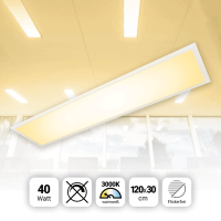 LED Panel 120x30cm Warmweiß 3000K 40W 3400lm...