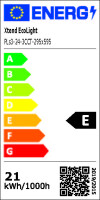 LED Panel 30 x 60 cm Lichtfarbe umschaltbar 3CCT 3000K-4000K-6000K 24W dimmbar mit 2.4G RF Fernbedienung und Steck-Aufbaurahmen flimmerfrei Serie PLs3.0