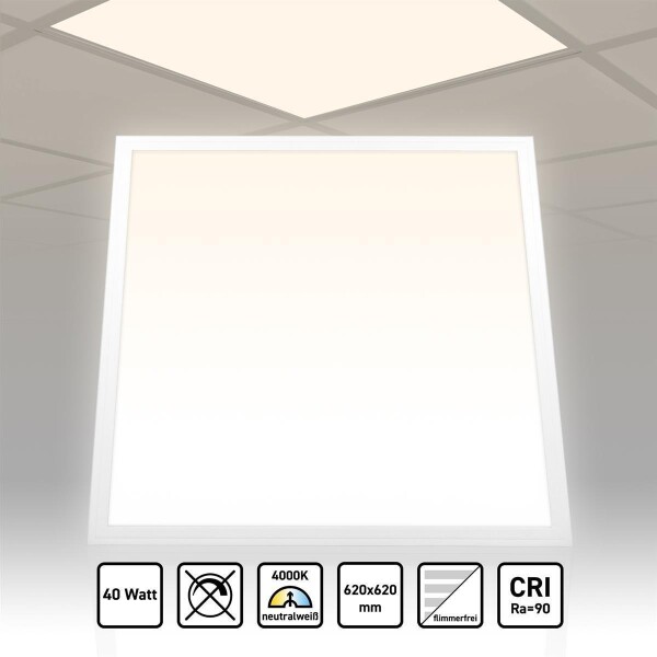 LED Panel 62x62 Neutralweiß 4000K 40W CRI90 PLs3.0