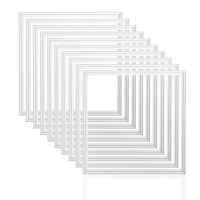 1/5/10x Einbaurahmen LED Panel 62x62 Steckrahmen Unterputz Montagerahmen Schraubenlos Alu Weiß