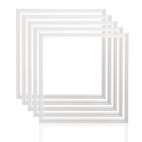 1/5/10x LED Panel Einbaurahmen Steckrahmen 62x62cm Montagerahmen Schraubenlos Weiß