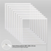 10x Einbaurahmen LED Panel 62x62 cm Montagerahmen...