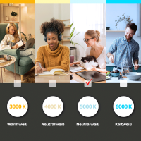 6x LED Panel 62x62 Neutralweiß 5000K 40W PLe2.2