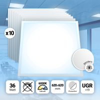 10x LED Panel 62x62 cm Tageslichtweiß 6000K 36W...