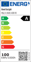 4x LED Hallenstrahler 100W Sensor Kaltweiß 6000k dimmbar IP65 180lm  90° Abstrahlwinkel Highbay Ufo