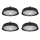 4x LED Hallenstrahler 100W Sensor Kaltweiß 6000k dimmbar IP65 180lm  90° Abstrahlwinkel Highbay Ufo