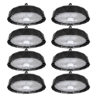 8x LED Hallenstrahler 150W Kaltweiß 6000K dimmbar...