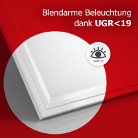 LED Anbauleuchte 120x30cm Neutralweiß 4000K Aufbaurahmen LED Aufbaupanel 26W UGR<19 Backlit BLt