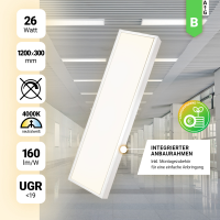 LED Anbauleuchte 120x30cm Neutralweiß 4000K...