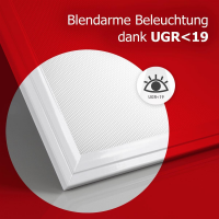 LED Anbauleuchte 120x30cm Neutralweiß 4000K Aufbaurahmen LED Aufbaupanel 26W UGR<19 Backlit