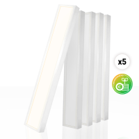 5x LED Anbaupanel 150x15cm Aufbaupanel Neutralweiß 4000K 20W UGR<19 BLt