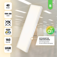 LED Anbauleuchte 150x30cm Neutralweiß 4000K 40W...