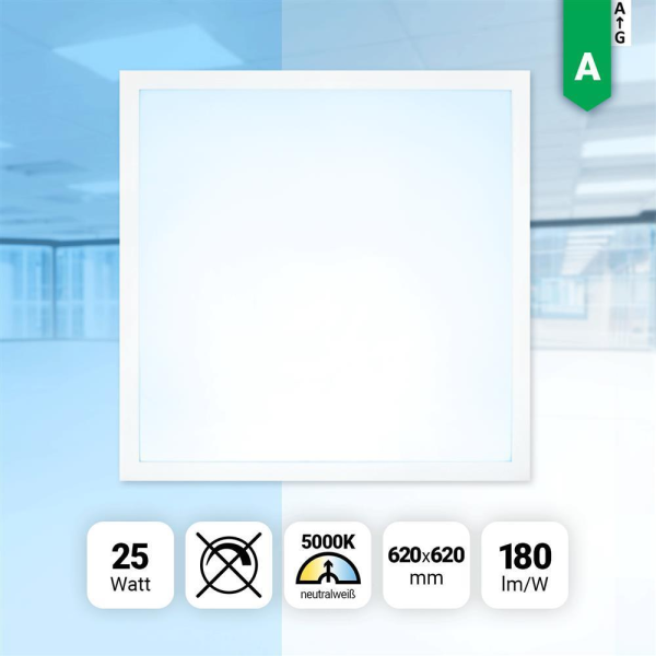 LED Panel 62x62cm Neutralweiß 5000K 180lm 25W BLs 2.0