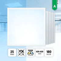 5x LED Panel 62x62cm Neutralweiß 5000K 4500lm 25W...