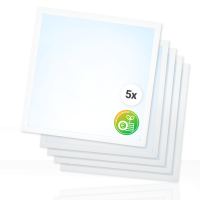 5x LED Panel 62x62cm Neutralweiß 5000K 4500lm 25W Rasterleuchte LED Deckenleuchte BLs2.0