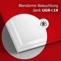 LED Panel 62x62cm Neutralweiß 4000K LED Deckenleuchte 25W 165lm UGR19 blendarm BLs 2.0