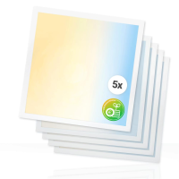 5x LED Panel 62x62 3CCT 3000K 4000K 6000K 25W Deckenleuchte 160lm BLs 2.0