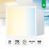 5x LED Panel 62x62 3CCT 3000K 4000K 6000K LED...
