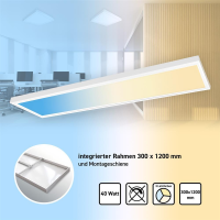 RESTPOSTEN LED Panel 120x30cm 3CCT 3000K-4000K-6000K 40W...