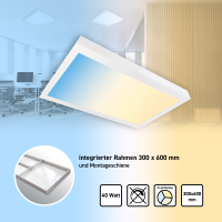 RESTPOSTEN LED Panel 60x30cm 3CCT 3000K-4000K-6000K 24W...