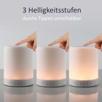 Xtend LED Touch Lampe Lautsprecher Bluetooth RGB-Farbauswahl USB