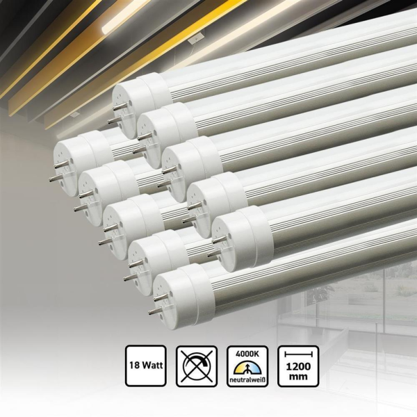 RESTPOSTEN! 25x LED Röhre 1200mm Neutralweiß 4000K 18W G13 EVG TLik 2.0
