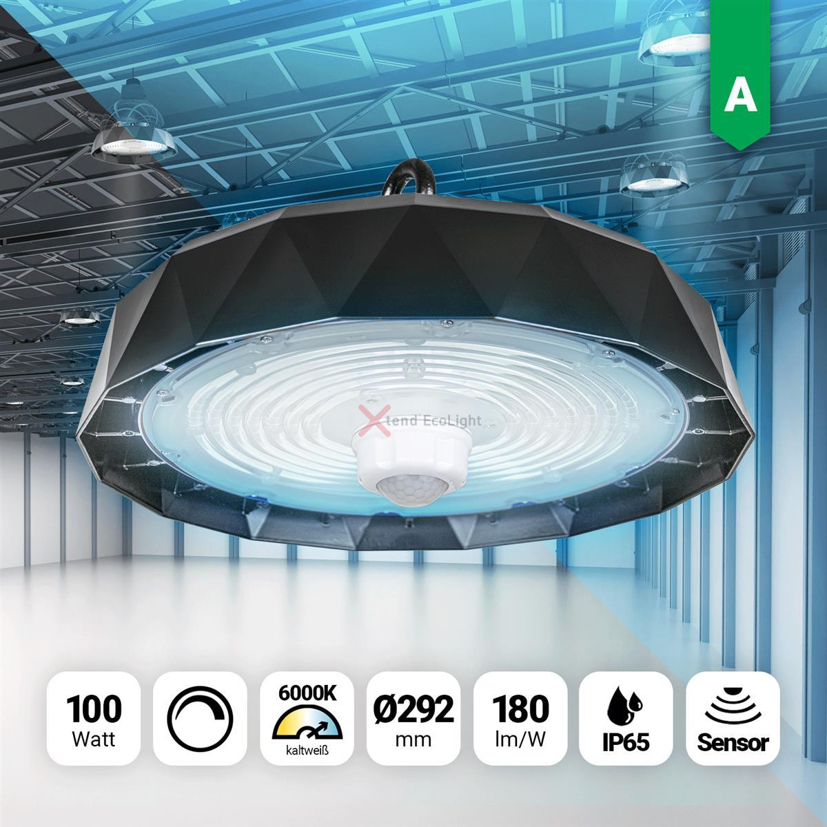 HALLENSTRAHLER LED 150 W offers 18000 lm