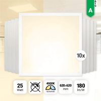 10x LED Panel 62x62 Neutralweiß 4000K 180lm LED...