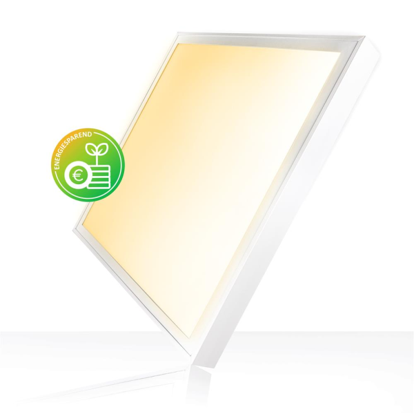 LED Panel 62x62 Warmweiß 3000K 25W 3400lm Aufbaurahmen Alu weiß BLe 2.0