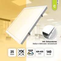 LED Panel 62x62 Warmweiß 3000K 25W 140lm LED...