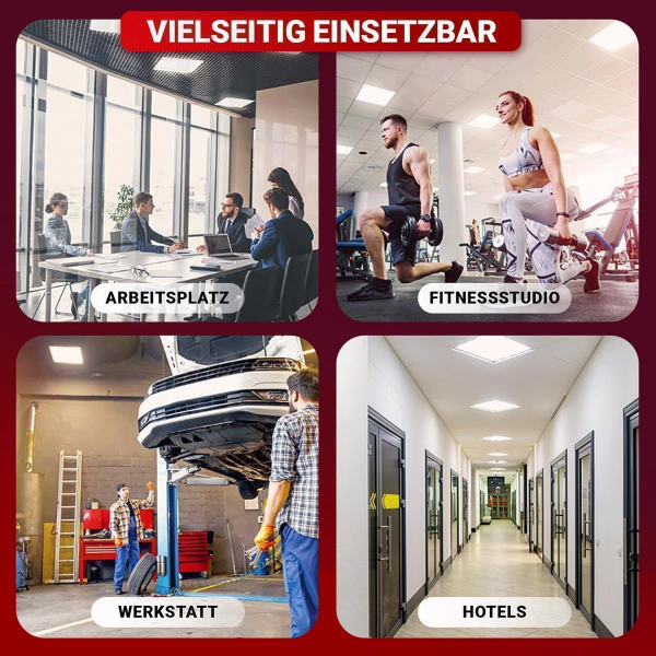 LED Panel 62x62 Warmweiß 3000K 25W 140lm LED Deckenleuchte Einbaurahmen LED Rasterleuchte · Bringen Sie warmes und gemütliches Licht in Ihre Räume mit dem LED