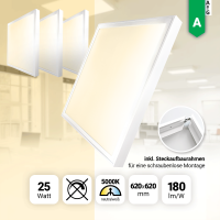 4x LED Panel 62x62cm Neutralweiß 4000K 25W LED...