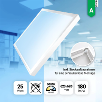 LED Panel 62x62cm Tageslichtweiß 6000K 25W 4500lm...