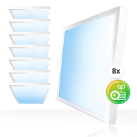 8x LED Panel 62x62cm Tageslichtweiß 6000K LED...