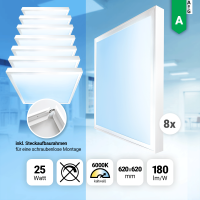 8x LED Panel 62x62cm Tageslichtweiß 6000K LED...