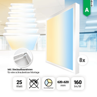 8x LED Panel 62x62 3CCT 3000K 4000K 6000K LED...