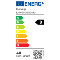 10x LED Anbauleuchte 150x30cm Neutralweiß 4000K 40W Rasteranbauleuchte UGR<19 Backlit BLt