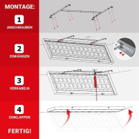 10x LED Anbaupanel 60x60cm Neutralweiß 4000K 26W UGR<19 Aufbaurahmen BLt